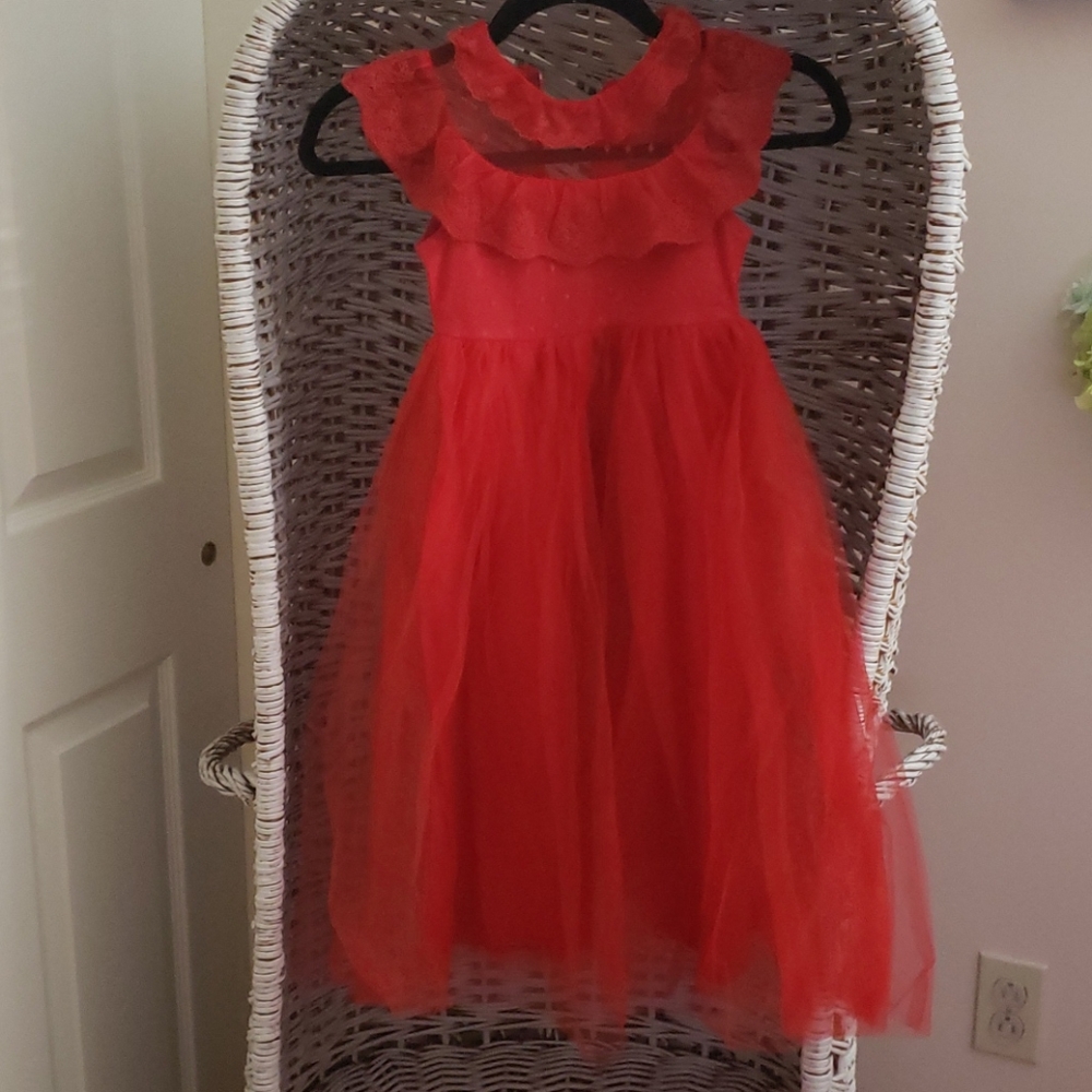 Trish Scully Embroidered Bib Tulle Dress